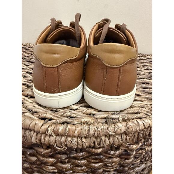 Allen Edmonds “COURTSIDE” Men’s Size 9 D Low-Top Leather Walnut Sneakers nice main image 3